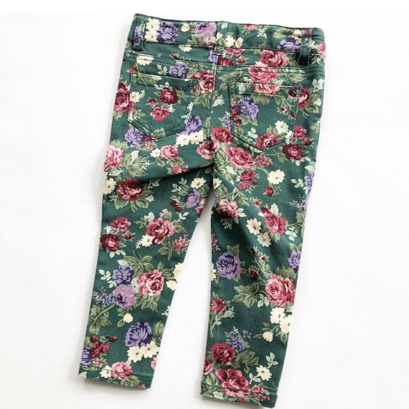 Fab Kids Floral Jeggings Size 2 - Picture 4 of 6
